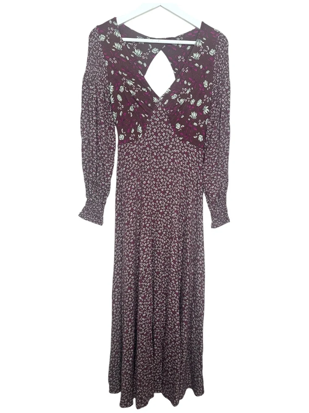 Free People Love Story Maxi Dress In Raisin Combo Size XS